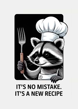 Chef Raccoon with Fork