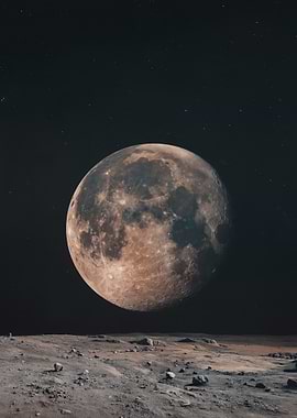 Moon and Lunar Landscape