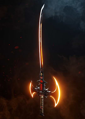 Fiery Demonic Sword