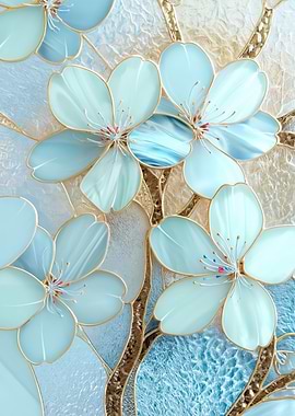 Stained Glass Floral Design