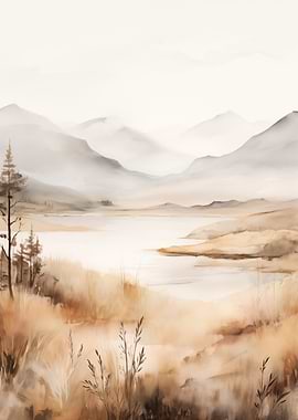 Misty Mountain Landscape