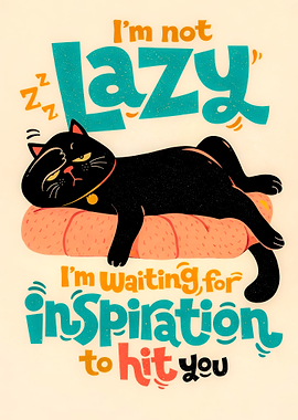 Black Cat Waiting for Inspiration