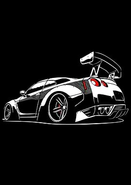 Stylized Sports Car Illustration