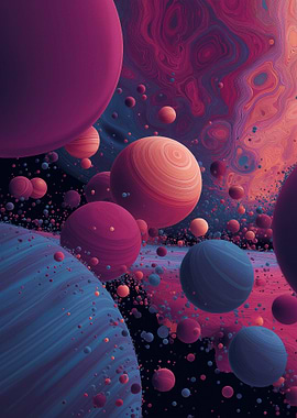 Cosmic Planets and Nebulae