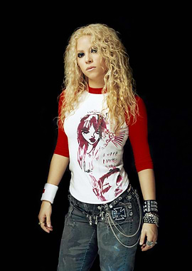 Shakira in Rock-Inspired Outfit
