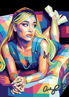 Ariana Grande Pop Art Portrait