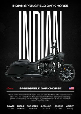 Indian Springfield Dark Horse Motorcycle