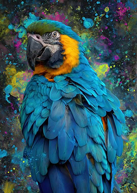 Vibrant Blue and Gold Macaw