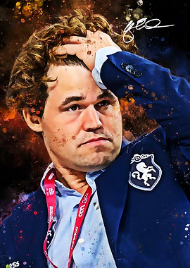 Magnus Carlsen Chess Portrait