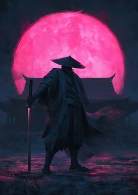 Samurai Under a Pink Moon