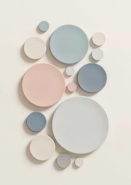 Abstract Circles in Pastel Colors
