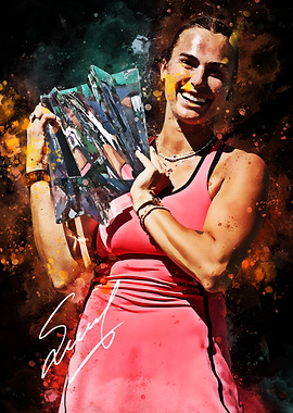 Aryna Sabalenka with Trophy