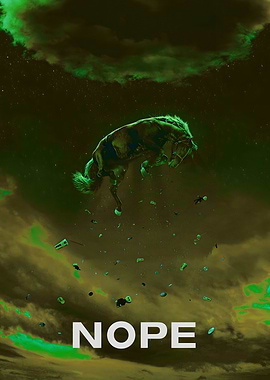 Nope Movie Poster with Horse