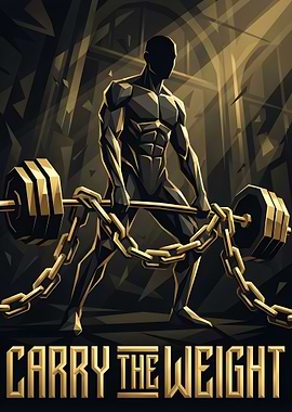 Man Carrying Weight with Chains