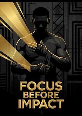 Boxer Taping Fists with Golden Light