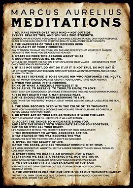 Marcus Aurelius Meditations Poster