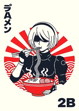 2B Eating Ramen