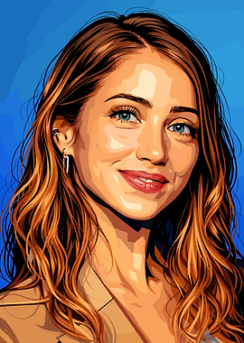 Vector Portrait of a Smiling Woman