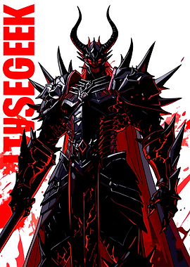 Demonic Knight with Red Accents