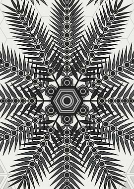 Geometric Snowflake Pattern