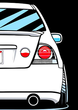 White Car Tail Lights
