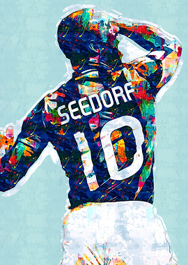 Clarence Seedorf Soccer Art