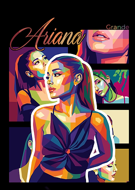 Ariana Grande Pop Art Portrait