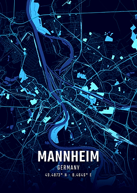 Mannheim Midnight City Map