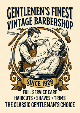 Vintage Barbershop Advertisement