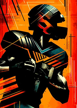 Football Player Abstract