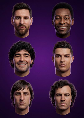 Football Legends Portrait Collage