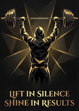 Weightlifter with Inspirational Text