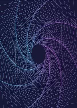 Abstract Swirling Geometric Lines