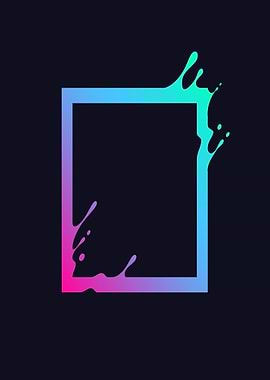 Abstract Gradient Frame with Splashes