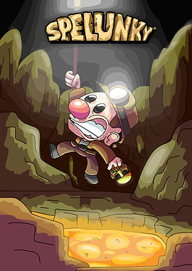 Spelunky Character in Cave