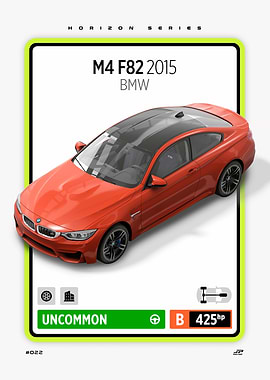 BMW M4 F82 2015 Car Card