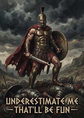 Spartan Warrior Standing Over Fallen Enemies