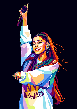 Ariana Grande Pop Art Portrait