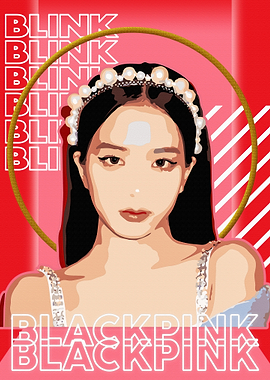 Blackpink Jisoo Pop Art Portrait