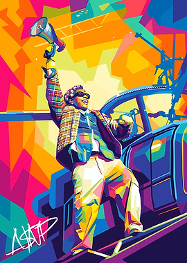 A$AP Rocky in Pop Art Style