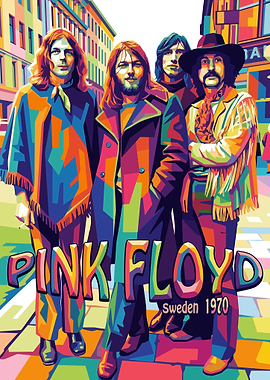 Pink Floyd Sweden 1970 Pop Art