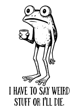 Frog with Coffee Says Weird Stuff