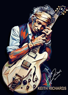 Keith Richards with Guitar