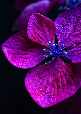 Vibrant Purple Magenta Macro Flower