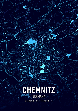 Chemnitz Midnight City Map
