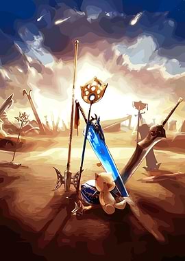 Fantasy Weapons and Moogle Toy