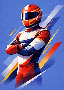 Racer - Racing Driver Teal Aesthetic