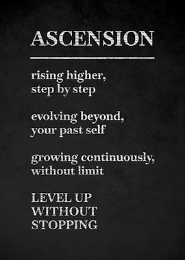 Ascension Motivational Text Art