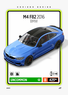 BMW M4 F82 2016 Car Card