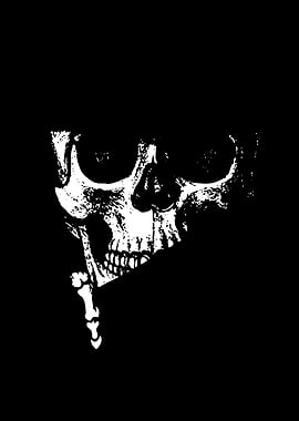 Grim Reaper Skull with Bone